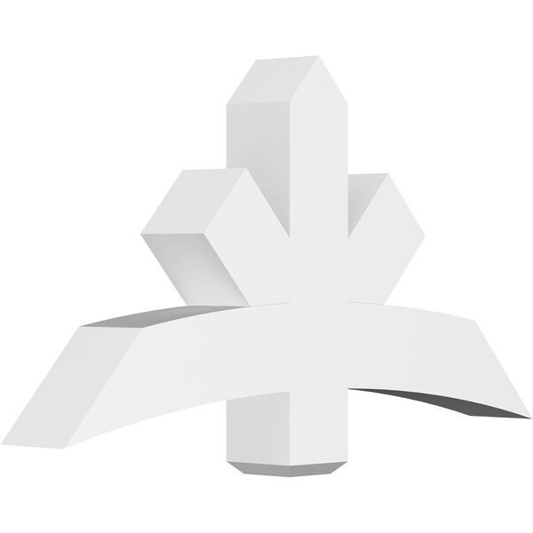 Ekena Millwork Alberta Architectural Grade PVC Gable Bracket, 48"W x 26"H x 6"D x 6"F, 13/12 Pitch GBP048X26X0606ALB00 - main